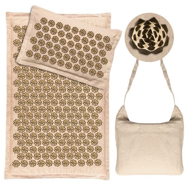 Lisslune | Acupressure mat with Pillow and 5500 Pressure Points – The Florapress Relaxation Set