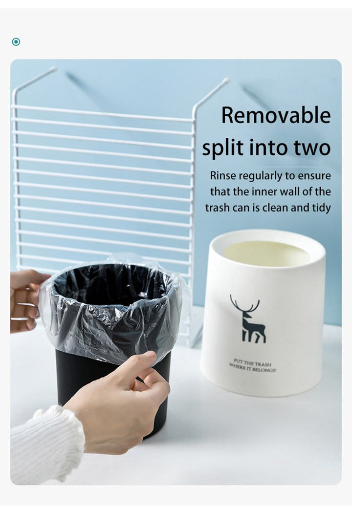 Lisslune | Nordic Desktop Double-Layer Mini Trash Can