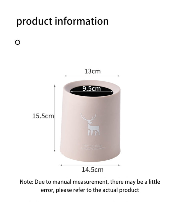 Lisslune | Nordic Desktop Double-Layer Mini Trash Can
