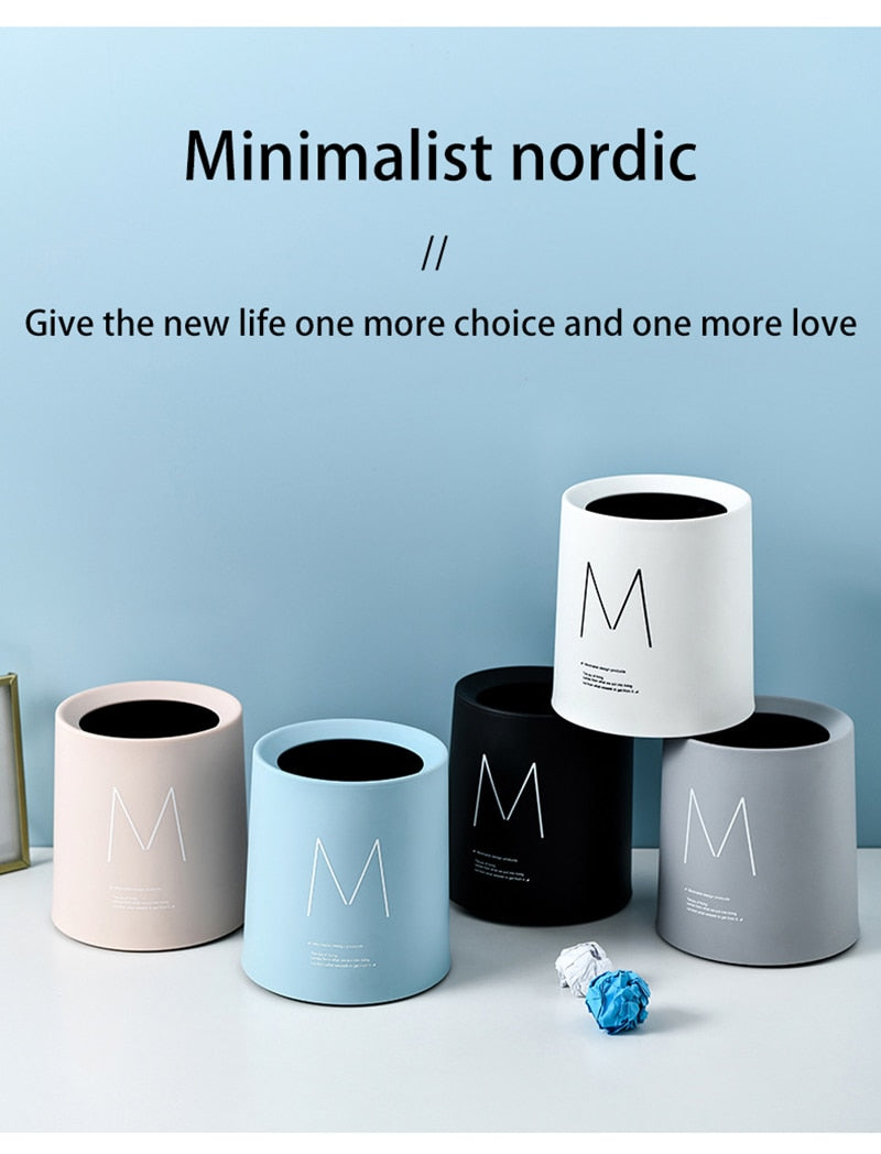 Lisslune | Nordic Desktop Double-Layer Mini Trash Can
