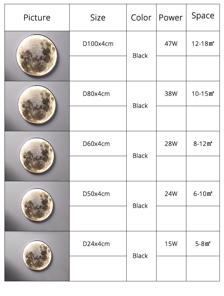 Lisslune | 3D LED Moon or Earth Ceiling or Wall Lamp (3 Styles) 24CM-80CM