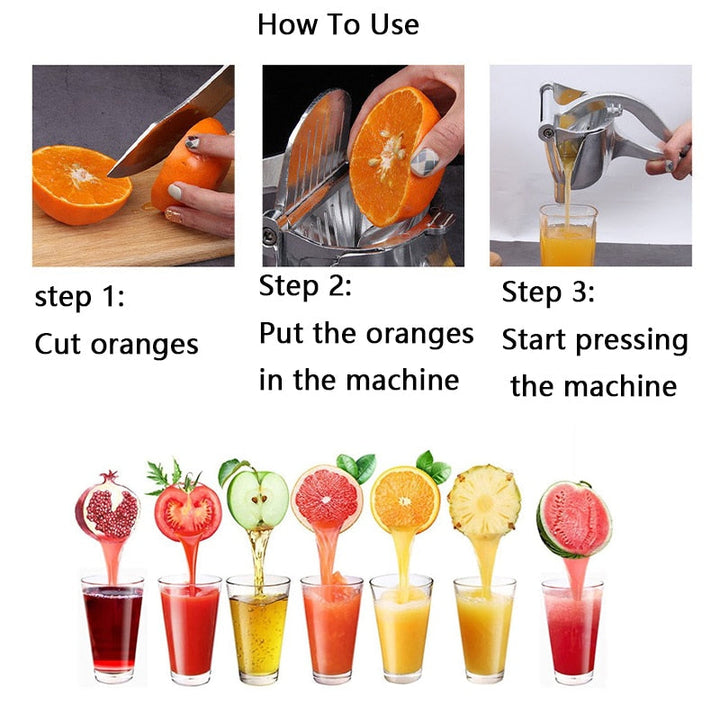 Lisslune | Extra Large Stainless Steel Manual Juicer