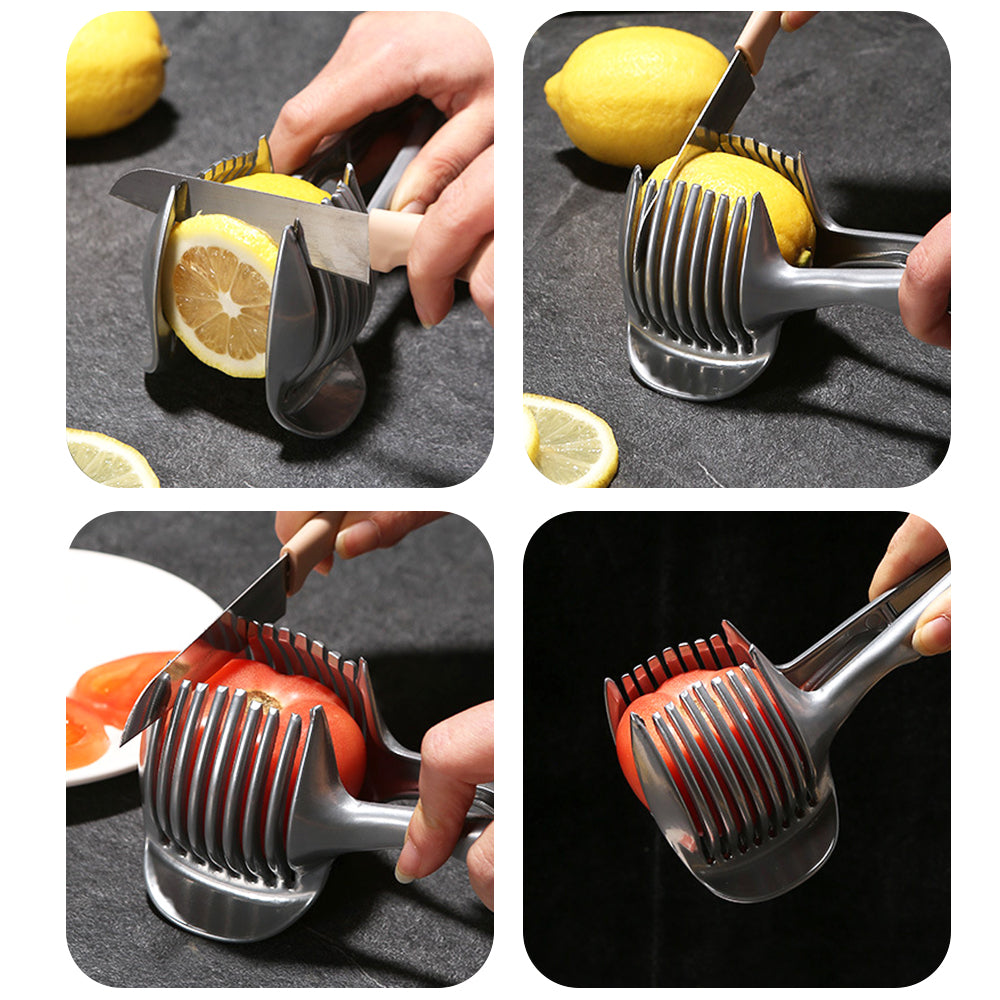 Lisslune | Stainless Steel Vegetable Fruit Cutting Holder Tool