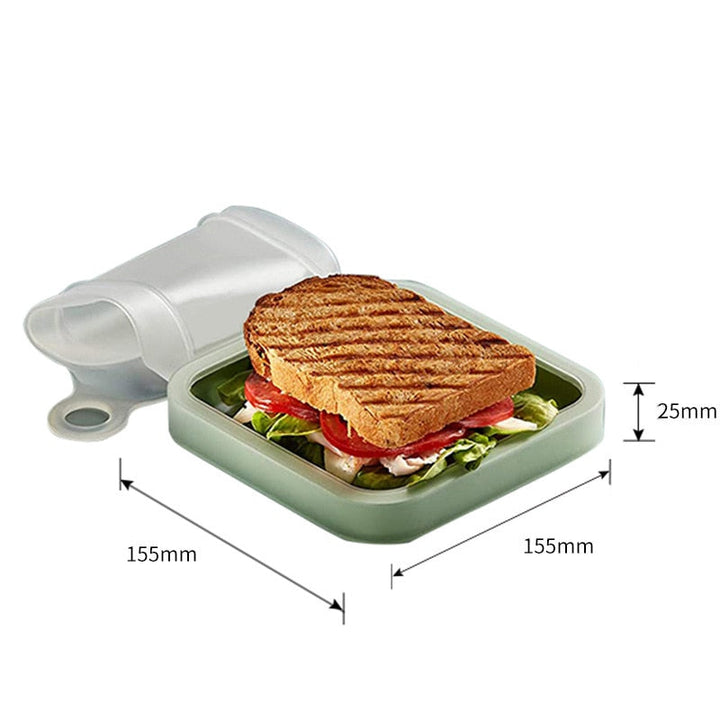 Lisslune | Eco-Friendly Microwavable Reusable Silicone Sandwich Box
