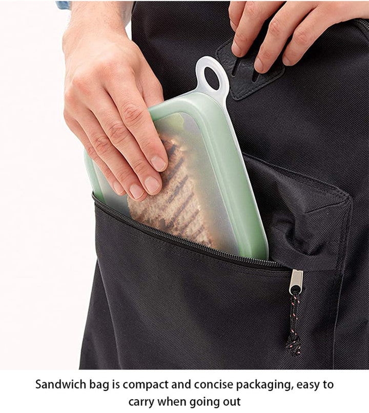 Lisslune | Eco-Friendly Microwavable Reusable Silicone Sandwich Box