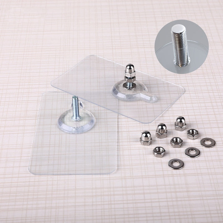 Lisslune | 10 pieces heavy-duty punch-free transparent adhesive hooks