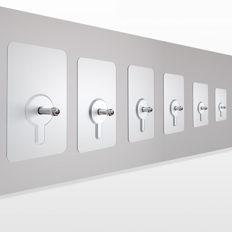 Lisslune | 10 pieces heavy-duty punch-free transparent adhesive hooks