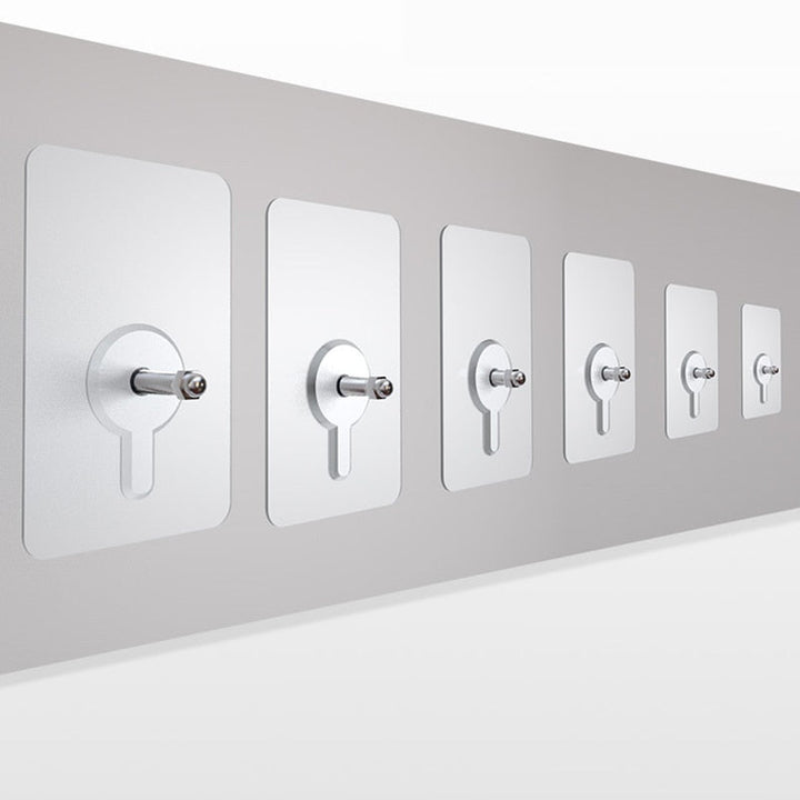 Lisslune | 10 pieces heavy-duty punch-free transparent adhesive hooks