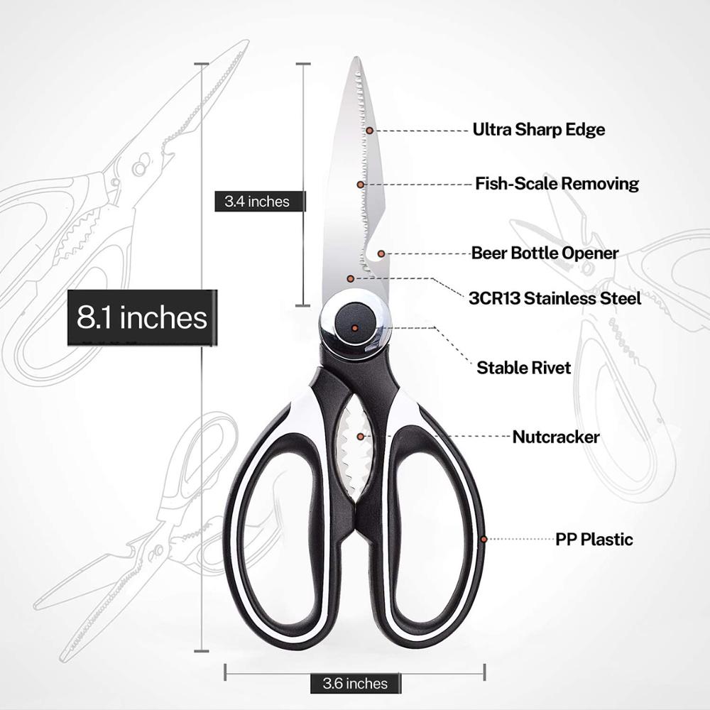 Lisslune | Multipurpose Kitchen Scissor with Bottle Opener