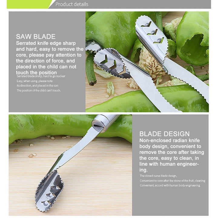 Lisslune | Stainless Steel Chili Pepper Seed Remover