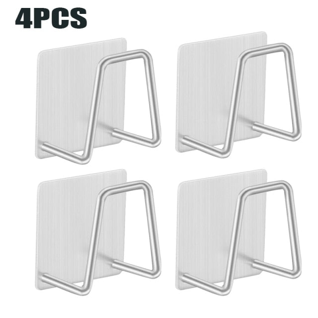 Lisslune | 4pcs Stainless Steel Sink Sponge Holder