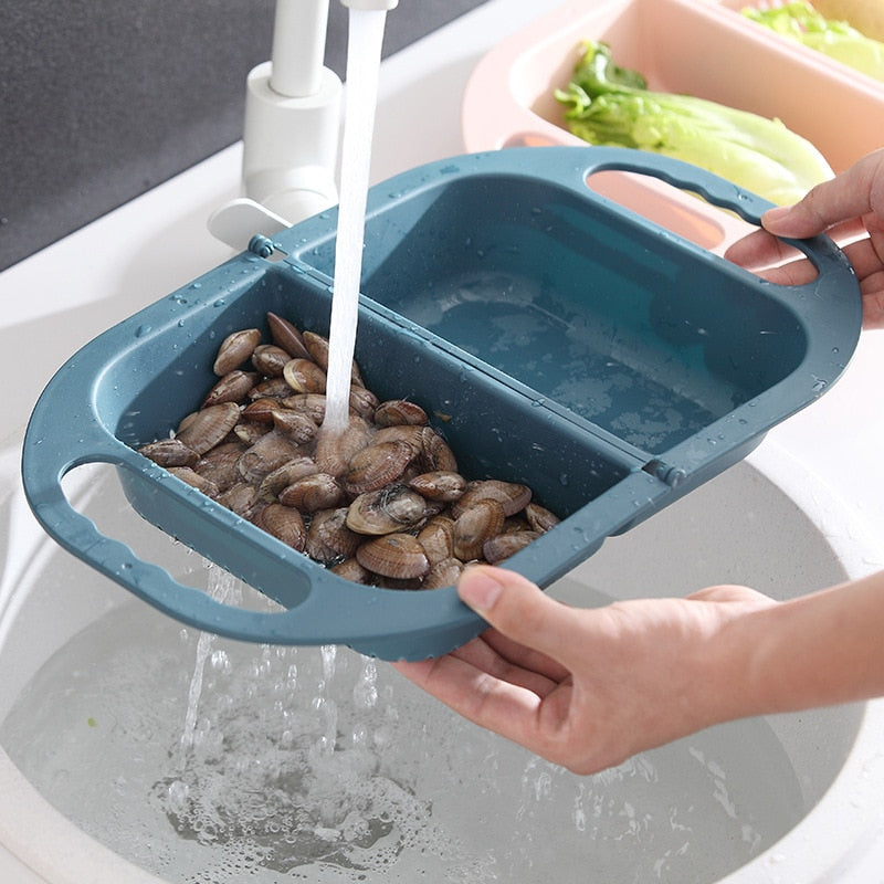 Lisslune | Collapsible Fruit Vegetable Drain Basket