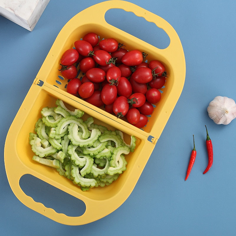 Lisslune | Collapsible Fruit Vegetable Drain Basket