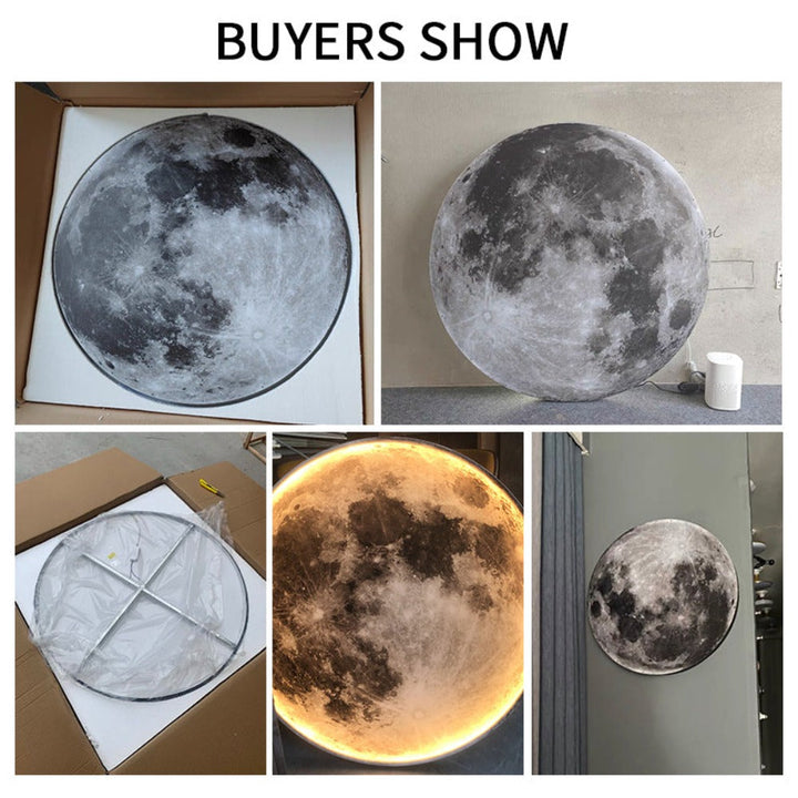 Lisslune | 3D LED Moon or Earth Ceiling or Wall Lamp (3 Styles) 24CM-80CM