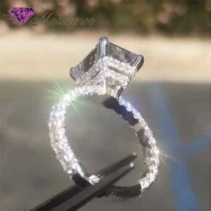 Lisslune | Luxury Fashion Rose Gold Filling Inlaid Zircon Crystal Wedding Rings