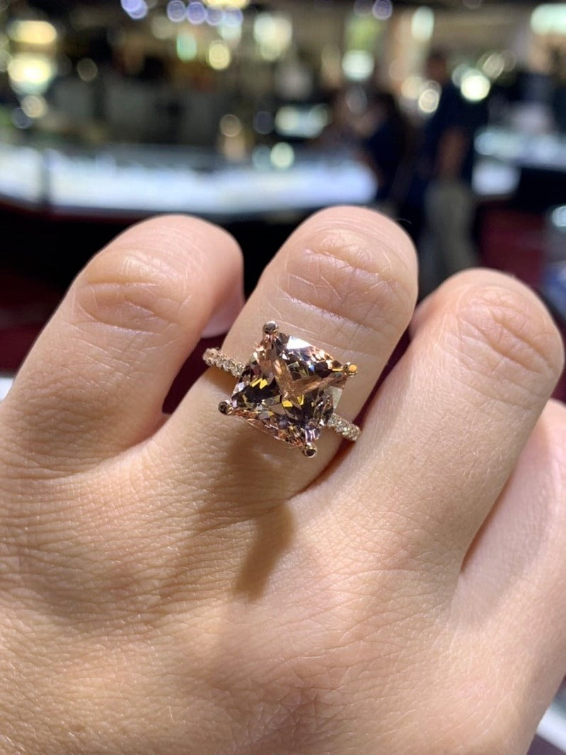 Lisslune | Luxury Fashion Rose Gold Filling Inlaid Zircon Crystal Wedding Rings