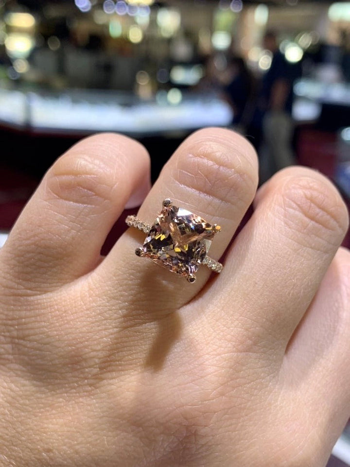 Lisslune | Luxury Fashion Rose Gold Filling Inlaid Zircon Crystal Wedding Rings