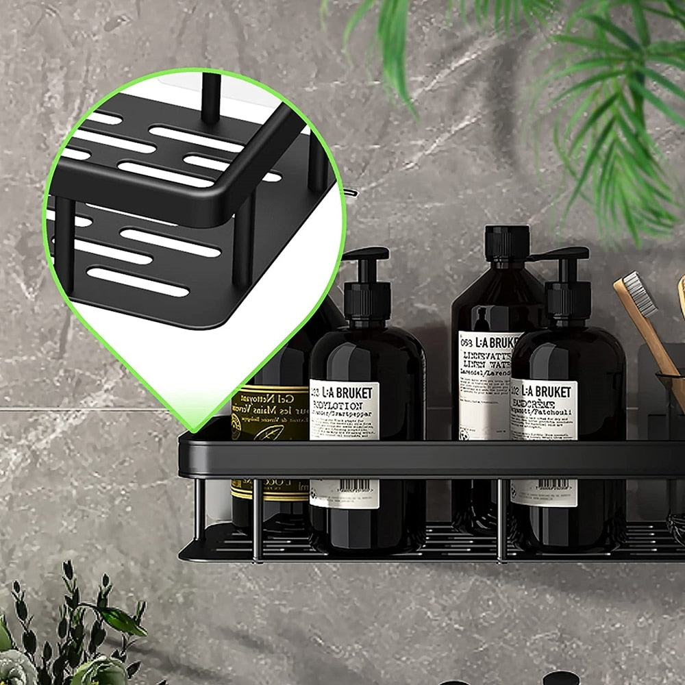 Lisslune | Metal Suction Cup Bathroom Shelves