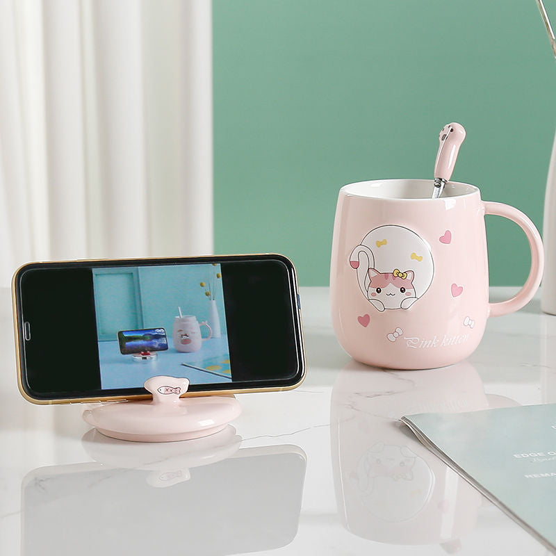 Lisslune | Cute Cartoon Kitty Mug Set