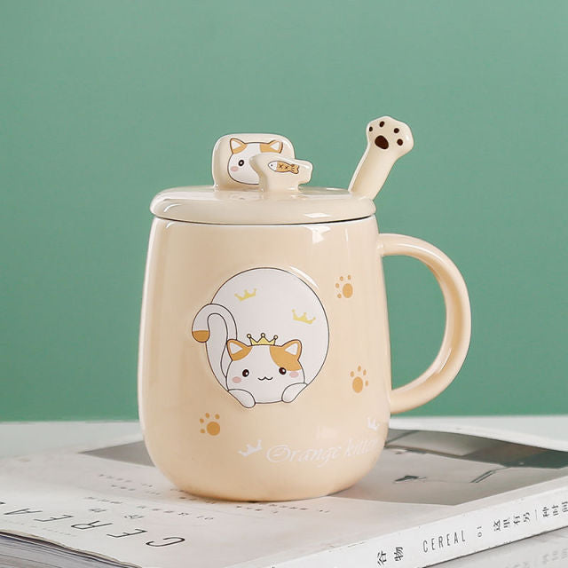 Lisslune | Cute Cartoon Kitty Mug Set