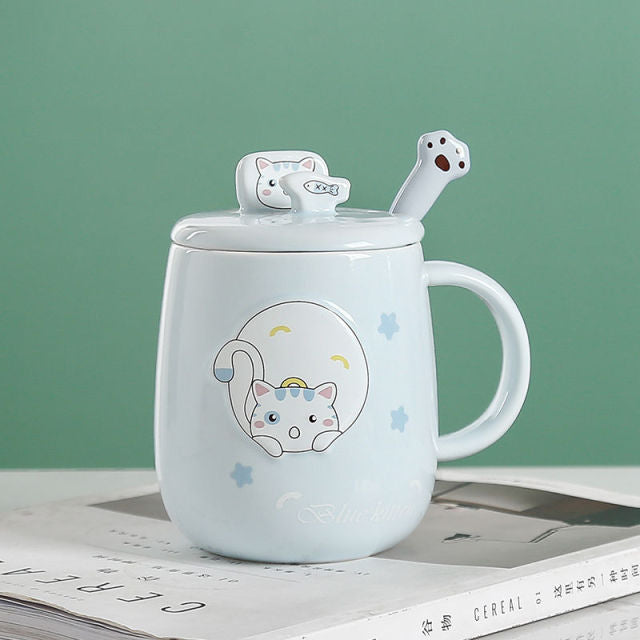 Lisslune | Cute Cartoon Kitty Mug Set