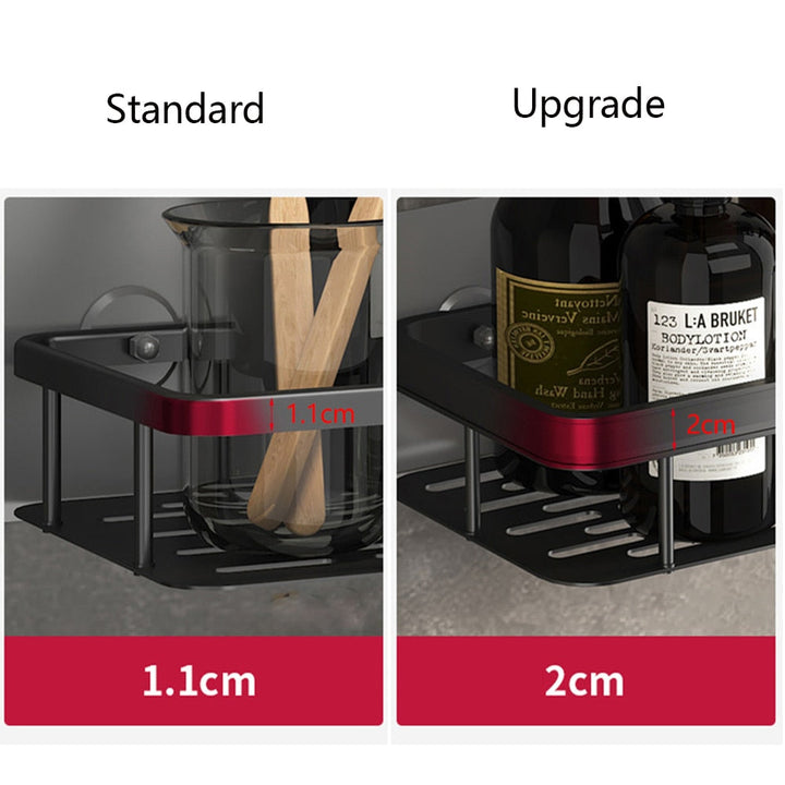 Lisslune | Metal Suction Cup Bathroom Shelves