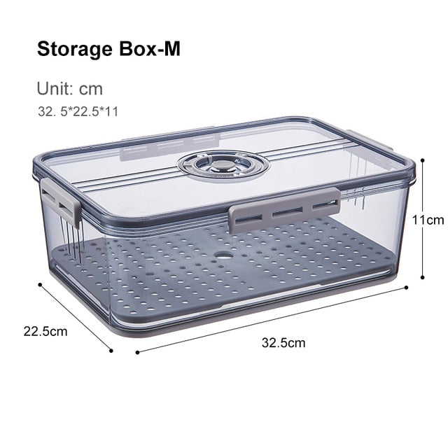Lisslune | Transparent Refrigerator Thick Storage Organizer Box