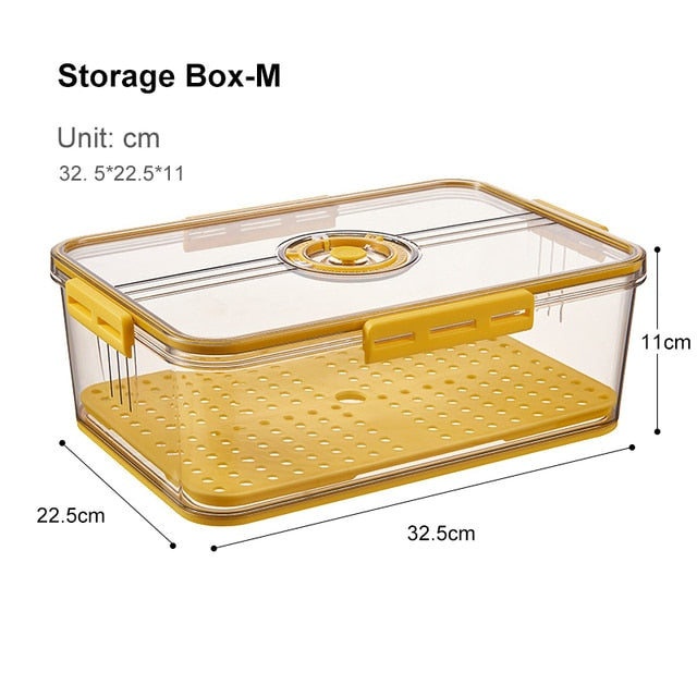 Lisslune | Transparent Refrigerator Thick Storage Organizer Box