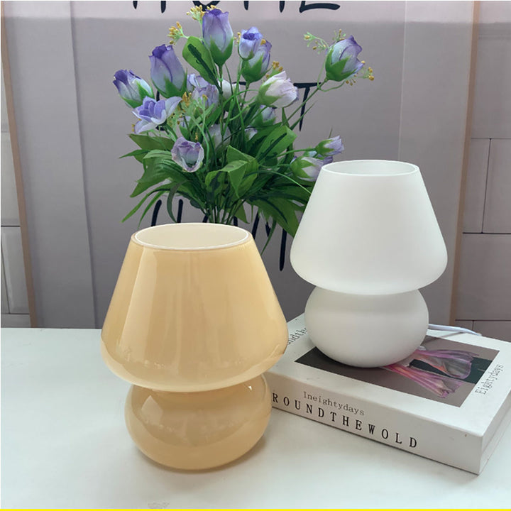 Lisslune | Creative Mushroom Glass Mushroom Table Lamp