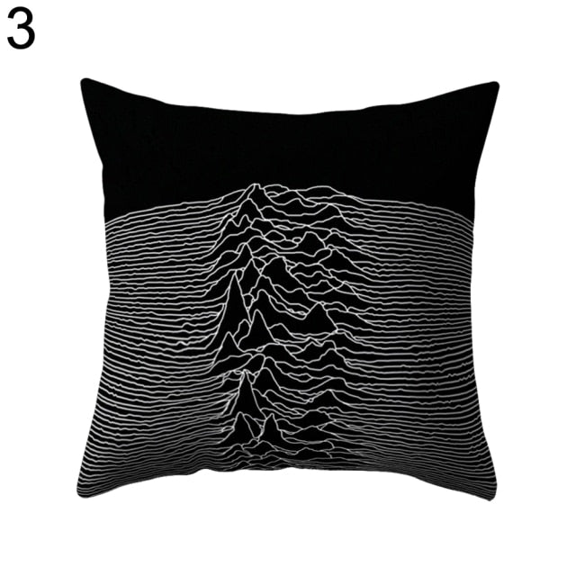 Lisslune | Black and White Design Geometric Home Pillow Cases