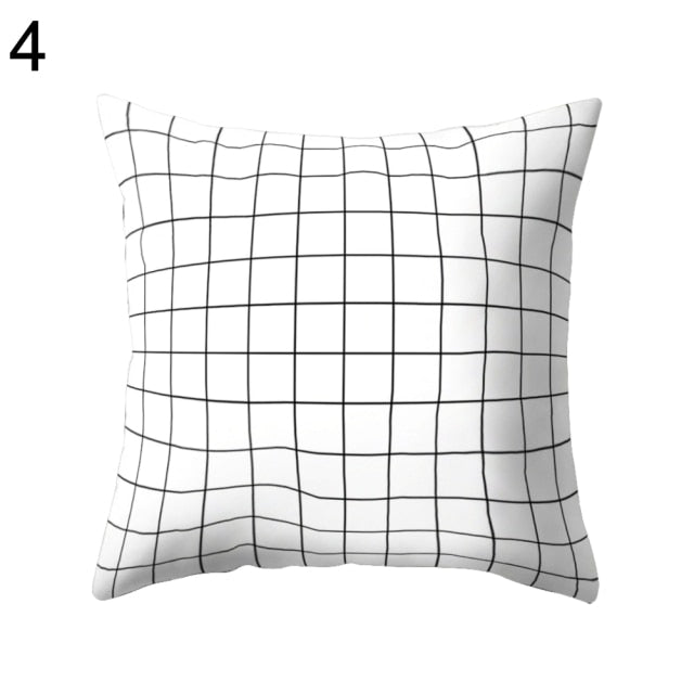 Lisslune | Black and White Design Geometric Home Pillow Cases