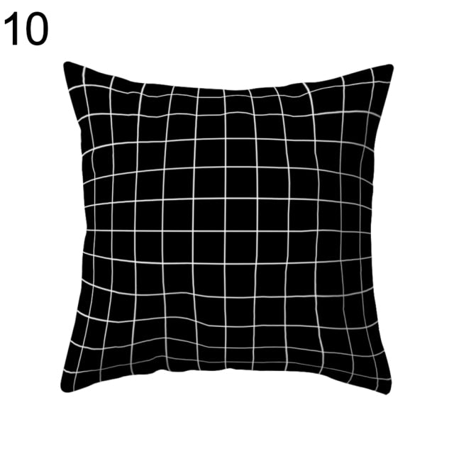 Lisslune | Black and White Design Geometric Home Pillow Cases