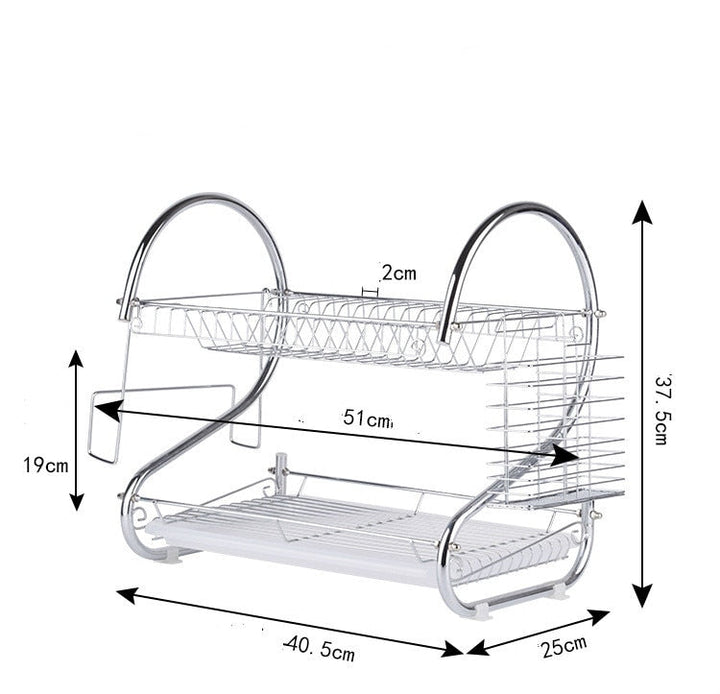Lisslune | Kitchen Stainless Steel Rack Tableware Organizer