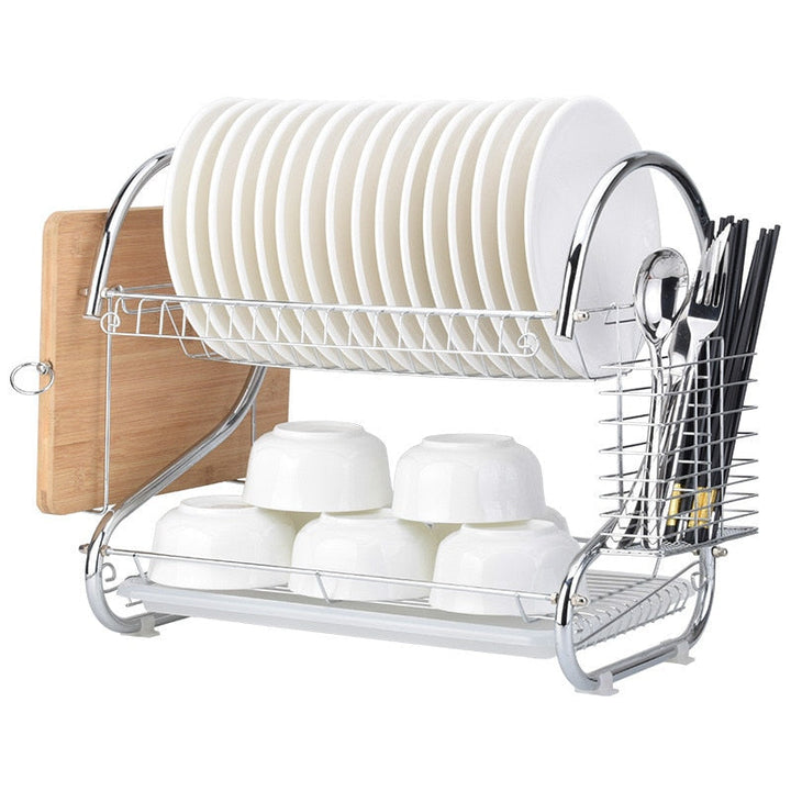 Lisslune | Kitchen Stainless Steel Rack Tableware Organizer