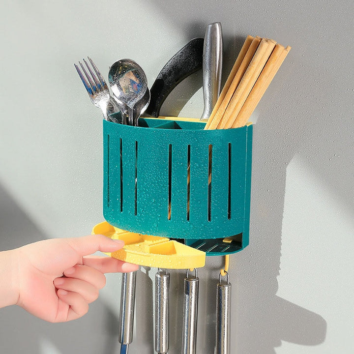 Lisslune | Wall-Mounted Drain Rack Tableware Storage Box