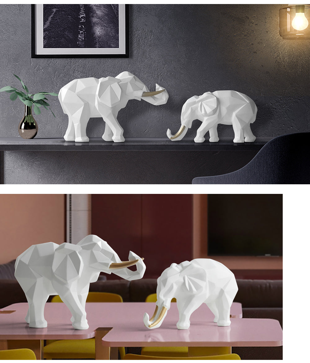 Lisslune | Elegant Resin Modern Elephant Statue