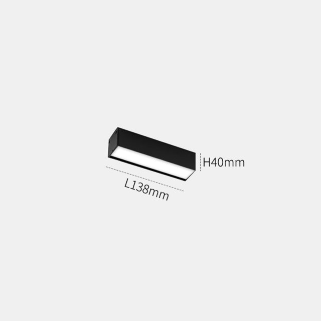 Lisslune | Wall-Mounted Black Continuous Magnetic Track System Light