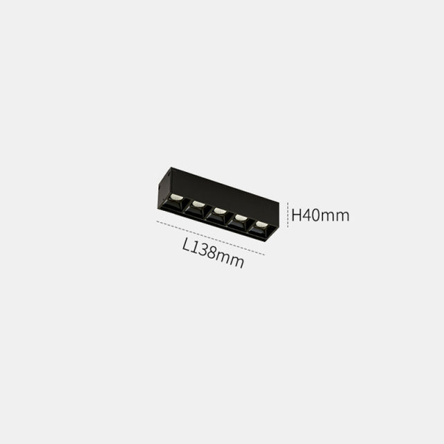 Lisslune | Wall-Mounted Black Continuous Magnetic Track System Light