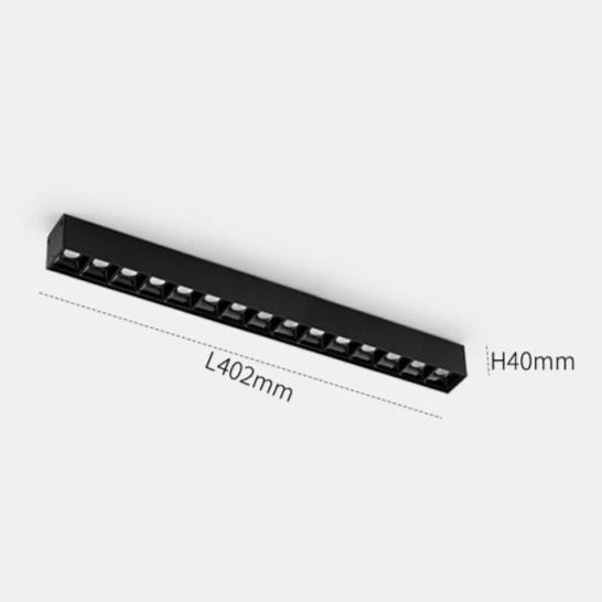 Lisslune | Wall-Mounted Black Continuous Magnetic Track System Light