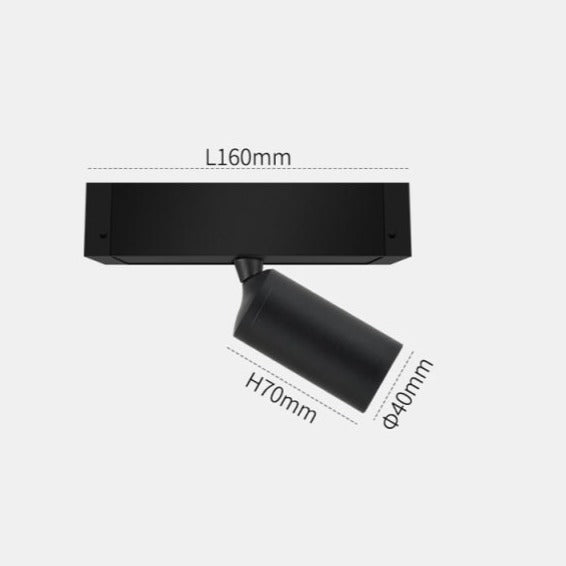 Lisslune | Wall-Mounted Black Continuous Magnetic Track System Light