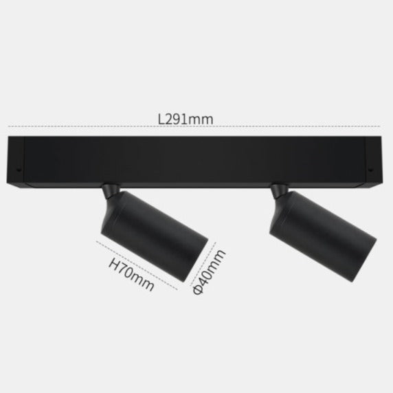Lisslune | Wall-Mounted Black Continuous Magnetic Track System Light