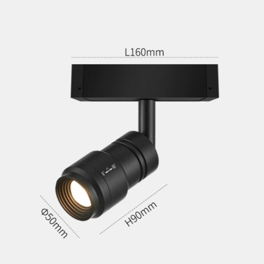 Lisslune | Wall-Mounted Black Continuous Magnetic Track System Light