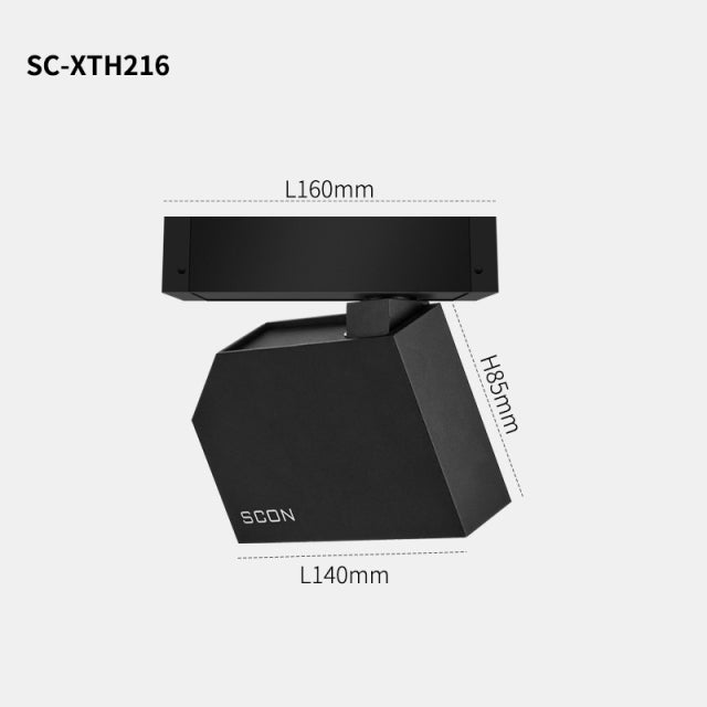 Lisslune | Wall-Mounted Black Continuous Magnetic Track System Light