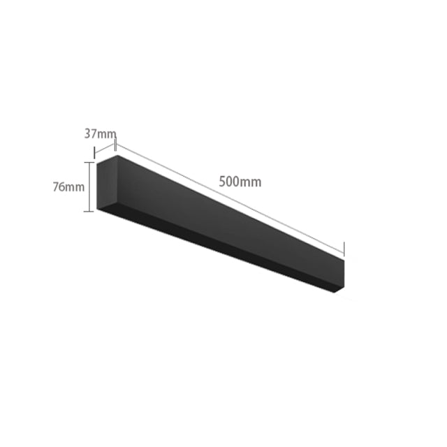 Lisslune | Wall-Mounted Black Continuous Magnetic Track System Light