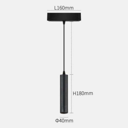 Lisslune | Wall-Mounted Black Continuous Magnetic Track System Light