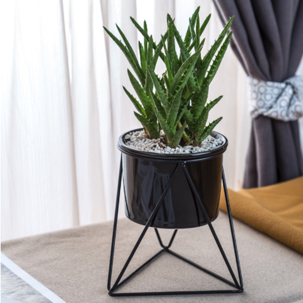 Lisslune | Nordic Style Geometric Iron Rack Flower Pots