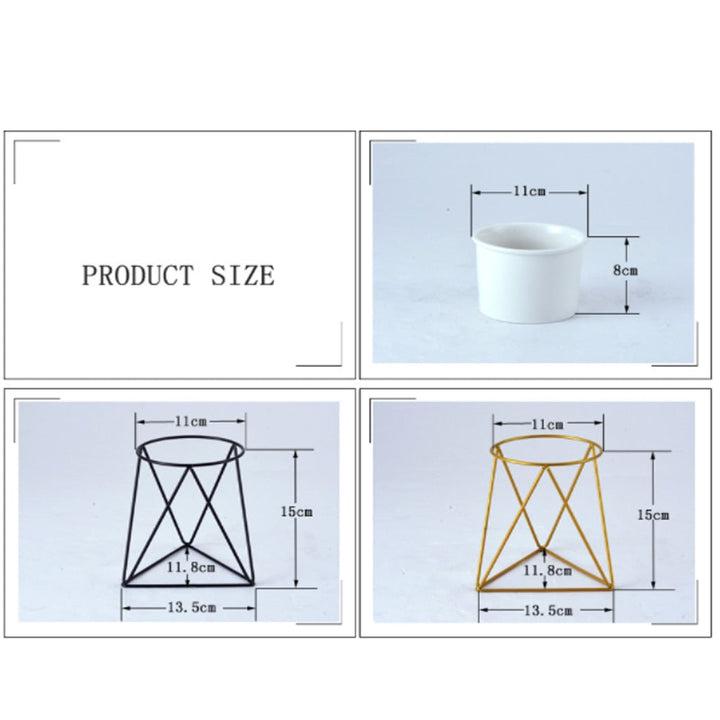 Lisslune | Nordic Style Geometric Iron Rack Flower Pots
