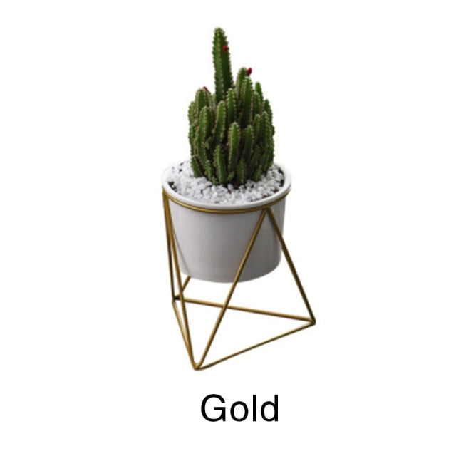 Lisslune | Nordic Style Geometric Iron Rack Flower Pots
