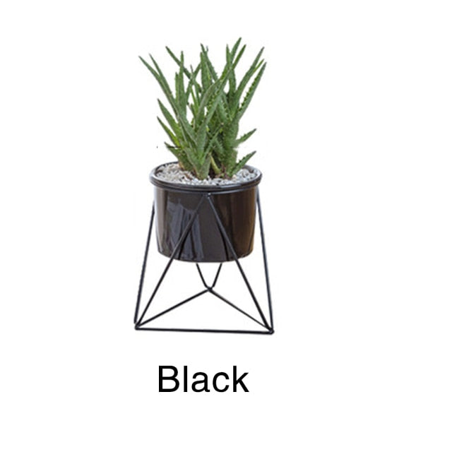 Lisslune | Nordic Style Geometric Iron Rack Flower Pots