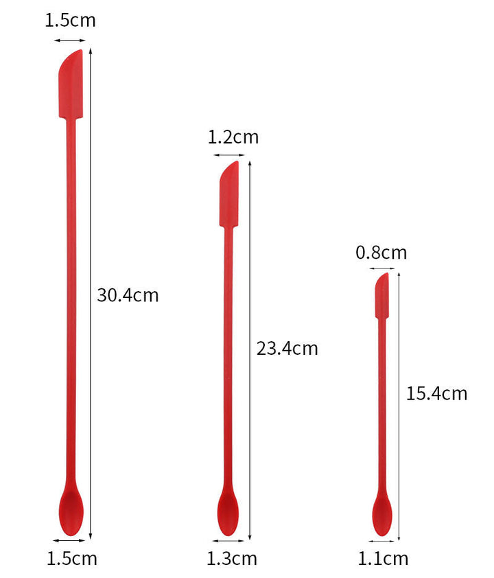 Lisslune | Flexible Long Handle Bottle Scraper Spoon Set